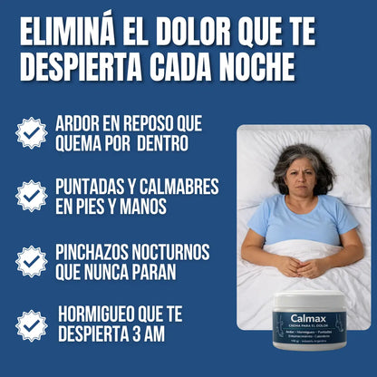 Calmax: Fórmula Natural para ardor, pinchazos, hormigueo y calambres